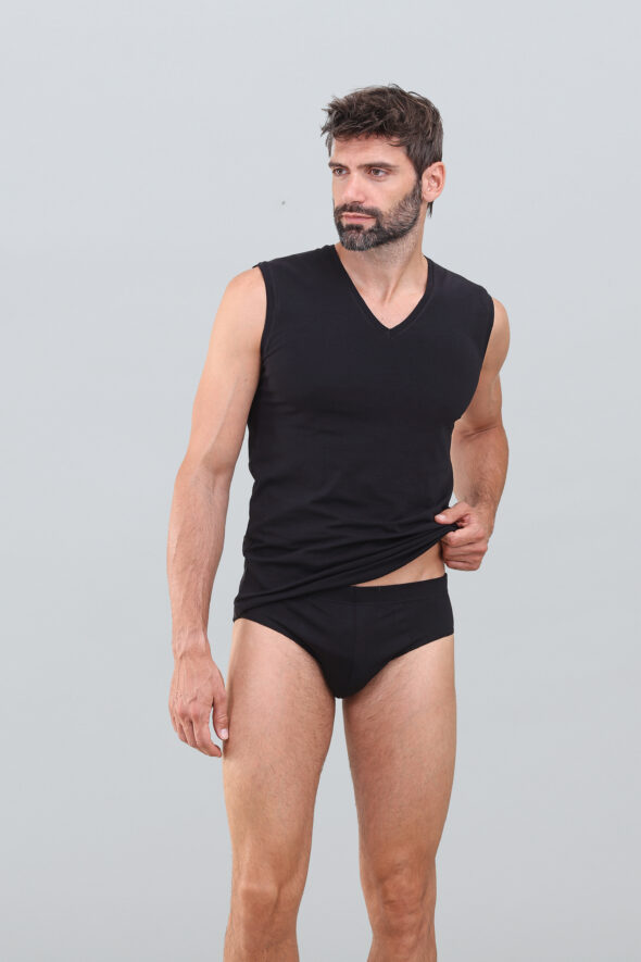 Maglia senza manica collo a V Evolution D24626