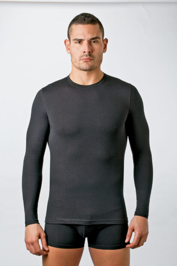 Maglia Manica Lunga Girocollo in cotone elasticizzato felpato Polar IM24823