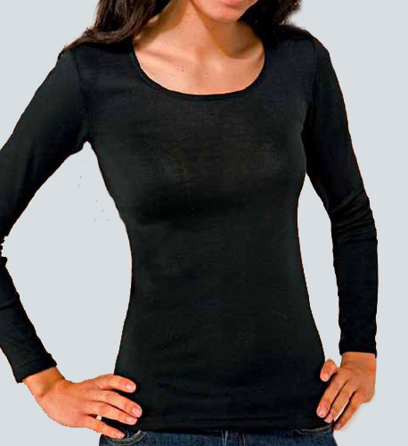 Maglia manica lunga Scollo Madonna in micromodal Sensual IM27343