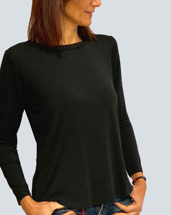 Maglia Manica Lunga Girocollo Svasata in micromodal Sensual IM27345