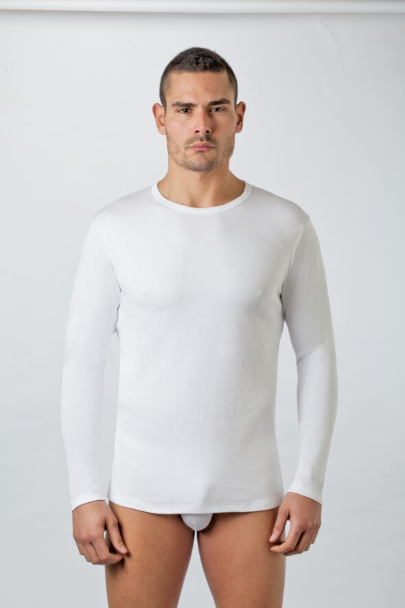 Maglia Manica Lunga in 100% cotone interlock felpato Comfort DMU19
